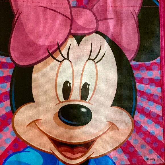 Disney Minnie Mouse Shopper Tote Bag Grocery Beach Shopping Bow Dots Pink - Picture 5 of 9